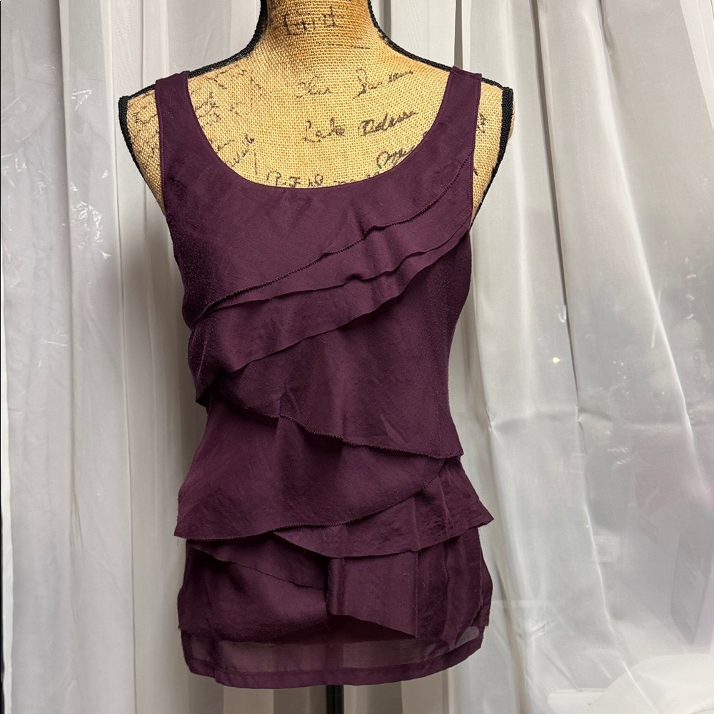 LOFT Deep Purple Layered Women's Blouse